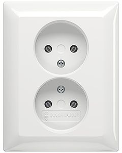 BJ DOUBLE SOCKET WHITE 202 UJR-914