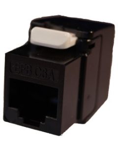 CONNECTOR CAT6A UTP TOOLLESS JACK BLACK