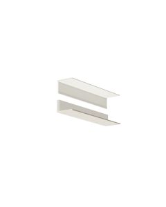 Eindprofiel 17 mm 2-delig - Wit
