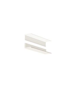 Eindprofiel 17 mm 2-delig - Folie mat wit