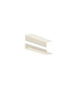 Eindprofiel 17 mm 2-delig - Folie mat creme