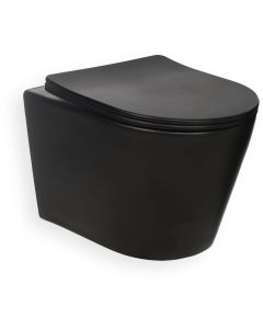 BLU ODIN WC KORT + SC 49CM MAT ZWART