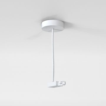 1-fase rail Railverlichting Suspension Live End Supply mat wit