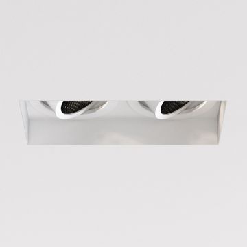 Trimless Square Twin Adjustable IBS excl. 2x GU10 mat wit