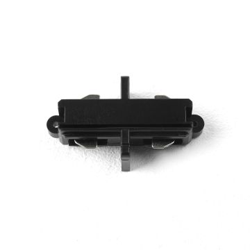 End to end connector 1-fase rail mat zwart