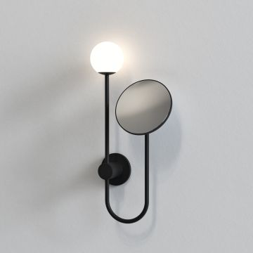 Orb WL excl. G9 mat zwart + cosmeticaspiegel