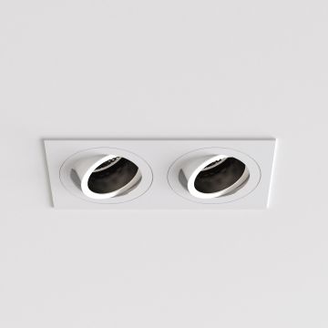 Pinhole Square Twin Adjustable IBS excl. 2x GU10 mat wit