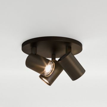 Ascoli Triple Round OBS excl. 3x GU10 brons