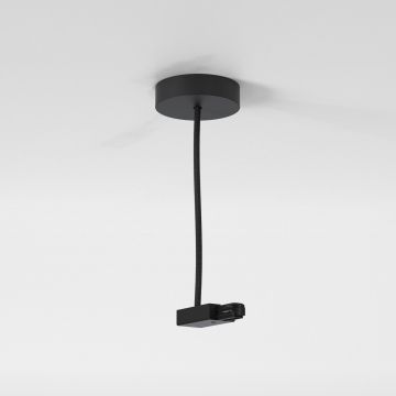 1-fase rail Railverlichting Suspension Live End Supply mat zwart