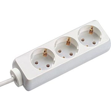 SELLY 3xSchuko, white,3m cable with plug