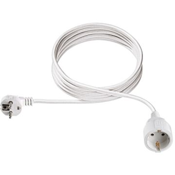 UK ENKELV.VERL.KABEL SCHUKO 5M WIT