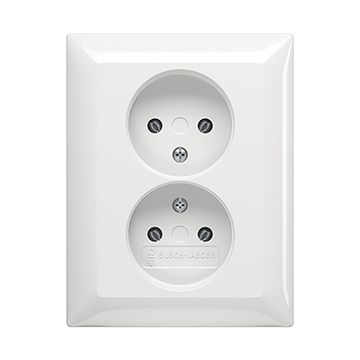 BJ DOUBLE SOCKET WHITE 202 UJR-914