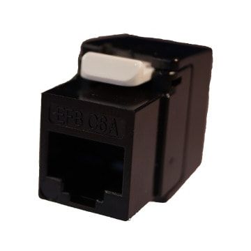 CONNECTOR CAT6A UTP TOOLLESS JACK BLACK