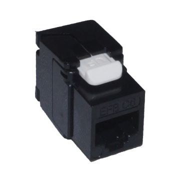 CONNECTOR CAT6 UTP TOOLLESS JACK BLACK