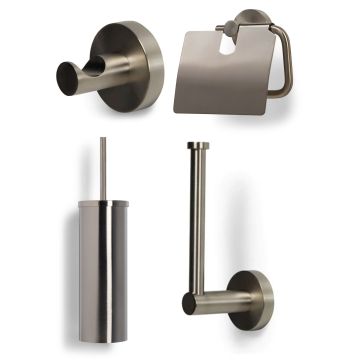 BLUE VIDA TOILET SET BRUSHED NICKEL
