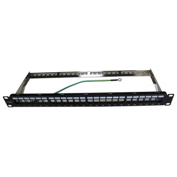 PATCHPANEL 24XRJ45 JACK FTP/UTP, BLACK