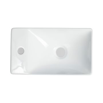 BLU FUR HANDW BASIN 38X22CM TH/L GLOS WT