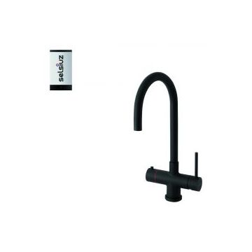 Selsiuz | Push & Turn Rond Sturdy Black | Single boiler
