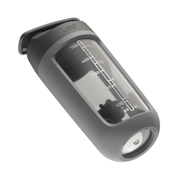LEO Shaker fles met geïntegreerd poedercompartiment 0,50L
