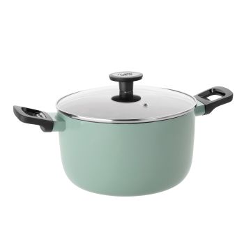 LEO Kookpot antikleef met deksel Sage 24x14cm