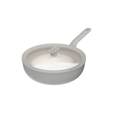 LEO RECYCLED Wokpan antikleef met deksel Balance Moonmist 28cm
