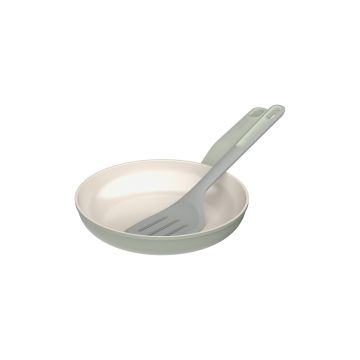 LEO RECYCLED Braadpan antikleef Balance Sage 24cm met bakspaan Balance
