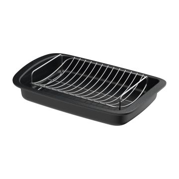 LEO RECYCLED Rooster antikleef met verwijderbaar rek Graphite 42x28cm