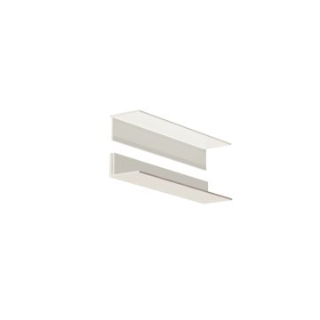 Eindprofiel 17 mm 2-delig - Wit
