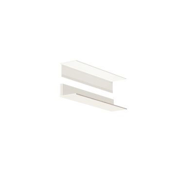 Eindprofiel 17 mm 2-delig - Folie mat wit