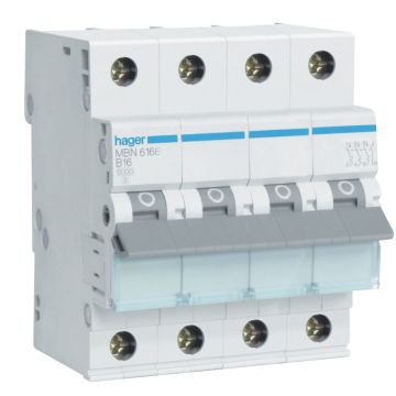 MCB 3P+N B16A 6KA