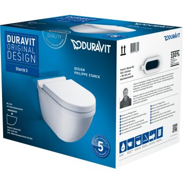 DURA ST3 WALLTOILET RIMLESS PACK WHITE