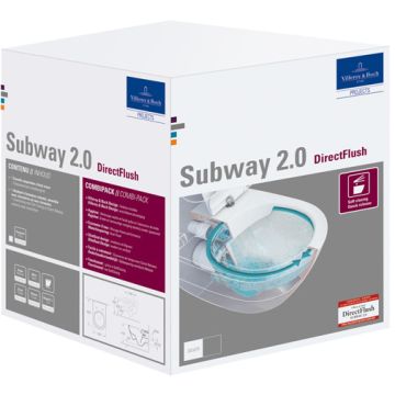 V&B SUBWAY2 PACK WALL HUNG TOILET DF WHT