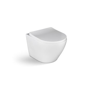 BLU BALDER TOIL + SC SEAT 49CM MAT WHITE