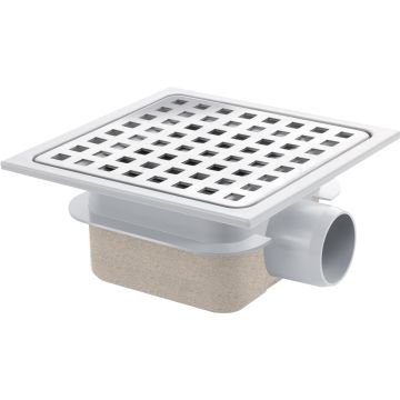 DRAIN 150X150MM ABS/ST.STEEL SIDE 35MM