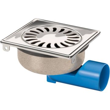 RVS SHOW DRAIN+STN ADJUST GRILL 146X146