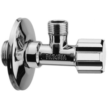 SOLAR REGUL ANGL VALVE 1/2X3/8 COMP CHR