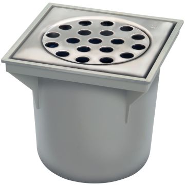 DRAIN 200X200MM UNDER 75MM ABS/ST.STEEL