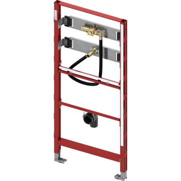 TECEprofil urinoir-inbouwframe met TECE drukspoelerbehuizing U 1, bouwhoogte 1120 mm