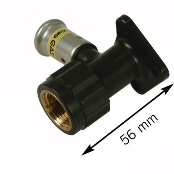 UK MUURPL GAS 16-1/2BI 40MM
