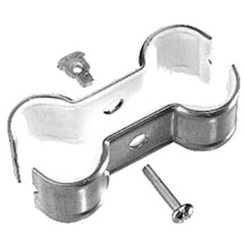DOUBLE PIPE CLAMB + PIN + ISOLATION 22MM